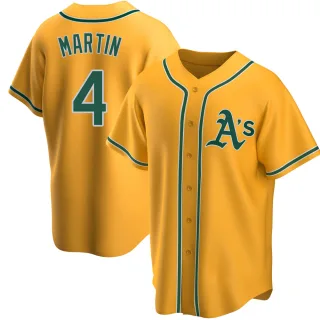 Men's Replica Gold Billy Martin Oakland Athletics Alternate Jersey