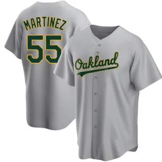 Men's Replica Gray Adrian Martinez Oakland Athletics Road Jersey