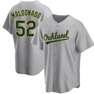 Men's Replica Gray Anthony Maldonado Oakland Athletics Road Jersey