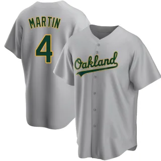 Men's Replica Gray Billy Martin Oakland Athletics Road Jersey