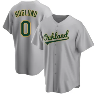 Men's Replica Gray Gunnar Hoglund Oakland Athletics Road Jersey