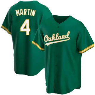 Men's Replica Green Billy Martin Oakland Athletics Kelly Alternate Jersey