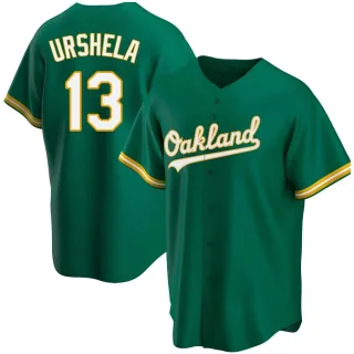 Men's Replica Green Gio Urshela Oakland Athletics Kelly Alternate Jersey