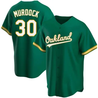 Men's Replica Green Noah Murdock Oakland Athletics Kelly Alternate Jersey