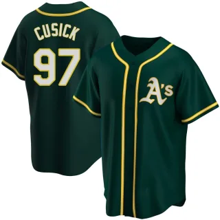 Men's Replica Green Ryan Cusick Oakland Athletics Alternate Jersey