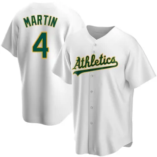 Men's Replica White Billy Martin Oakland Athletics Home Jersey