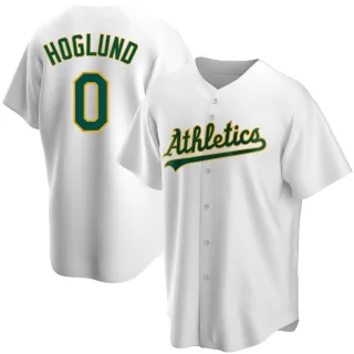 Men's Replica White Gunnar Hoglund Oakland Athletics Home Jersey