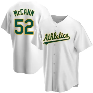 Men's Replica White Kyle McCann Oakland Athletics Home Jersey