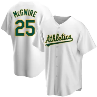 Men's Replica White Mark McGwire Oakland Athletics Home Jersey