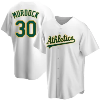 Men's Replica White Noah Murdock Oakland Athletics Home Jersey