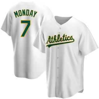 Men's Replica White Rick Monday Oakland Athletics Home Jersey