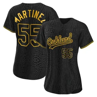 Women's Authentic Black Adrian Martinez Oakland Athletics Snake Skin City Jersey