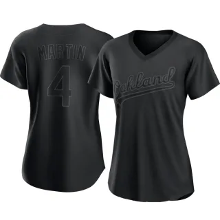 Women's Authentic Black Billy Martin Oakland Athletics Pitch Fashion Jersey