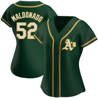 Women's Authentic Green Anthony Maldonado Oakland Athletics Alternate Jersey