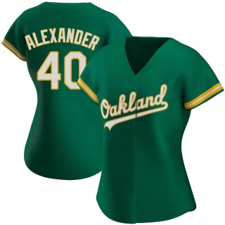 Women's Authentic Green CJ Alexander Oakland Athletics Kelly Alternate Jersey