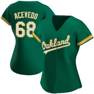 Women's Authentic Green Domingo Acevedo Oakland Athletics Kelly Alternate Jersey