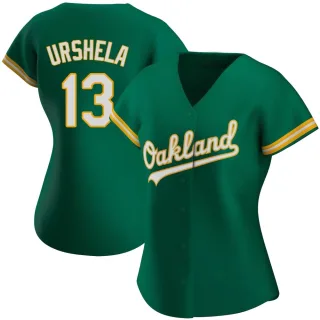 Women's Authentic Green Gio Urshela Oakland Athletics Kelly Alternate Jersey