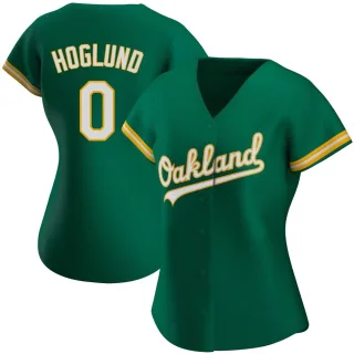 Women's Authentic Green Gunnar Hoglund Oakland Athletics Kelly Alternate Jersey