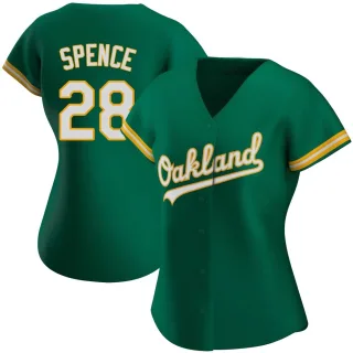 Women's Authentic Green Mitch Spence Oakland Athletics Kelly Alternate Jersey