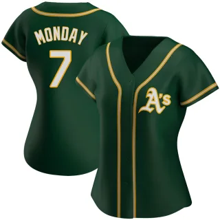 Women's Authentic Green Rick Monday Oakland Athletics Alternate Jersey