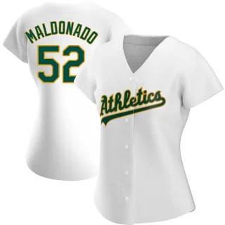 Women's Authentic White Anthony Maldonado Oakland Athletics Home Jersey