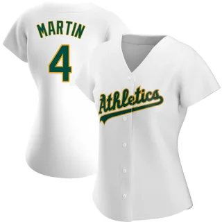 Women's Authentic White Billy Martin Oakland Athletics Home Jersey