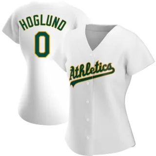 Women's Authentic White Gunnar Hoglund Oakland Athletics Home Jersey