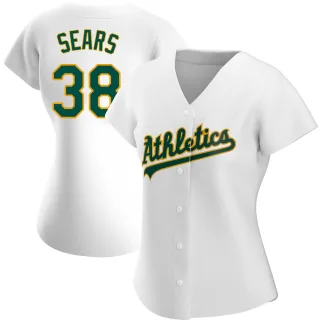 Women's Authentic White JP Sears Oakland Athletics Home Jersey