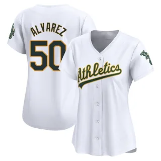 Women's Limited White Armando Alvarez Oakland Athletics Home Jersey