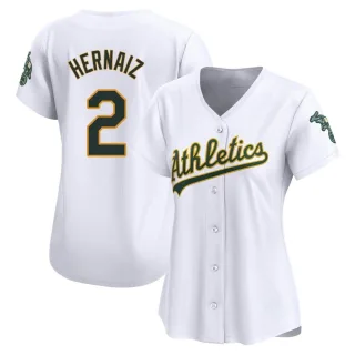 Women's Limited White Darell Hernaiz Oakland Athletics Home Jersey