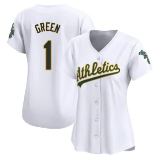 Women's Limited White Dick Green Oakland Athletics Home Jersey