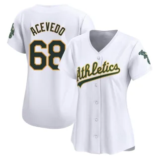 Women's Limited White Domingo Acevedo Oakland Athletics Home Jersey