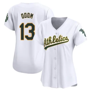 Women's Limited White John Odom Oakland Athletics Home Jersey