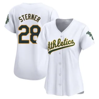 Women's Limited White Justin Sterner Oakland Athletics Home Jersey