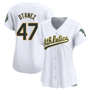 Women's Limited White Michel Otanez Oakland Athletics Home Jersey