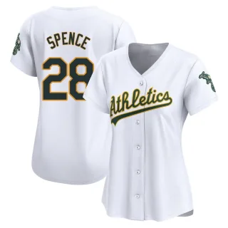 Women's Limited White Mitch Spence Oakland Athletics Home Jersey