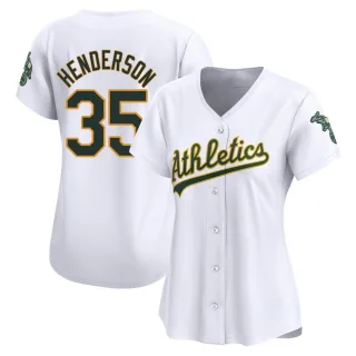 Women's Limited White Rickey Henderson Oakland Athletics Home Jersey