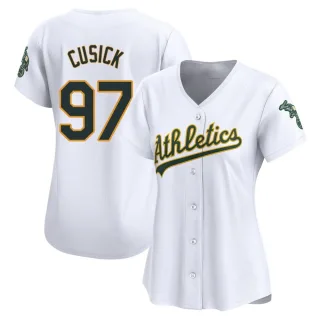 Women's Limited White Ryan Cusick Oakland Athletics Home Jersey