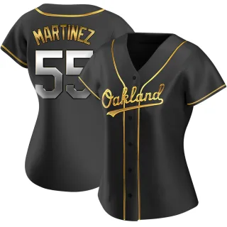 Women's Replica Black Golden Adrian Martinez Oakland Athletics Alternate Jersey