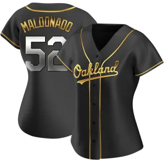 Women's Replica Black Golden Anthony Maldonado Oakland Athletics Alternate Jersey