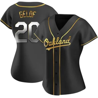 Women's Replica Black Golden Zack Gelof Oakland Athletics Alternate Jersey