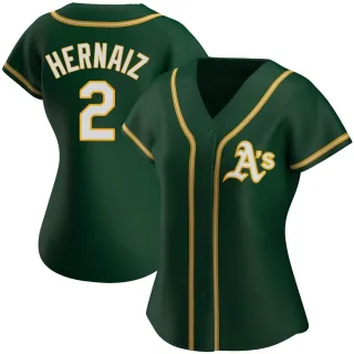 Women's Replica Green Darell Hernaiz Oakland Athletics Alternate Jersey