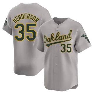 Youth Limited Gray Rickey Henderson Oakland Athletics Away Jersey