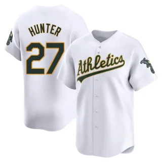 Youth Limited White Catfish Hunter Oakland Athletics Home Jersey