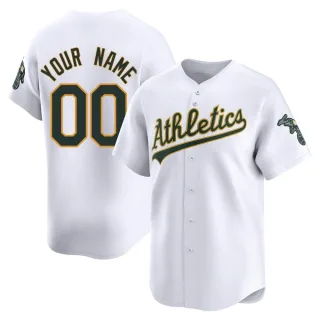 Youth Limited White Custom Oakland Athletics Home Jersey