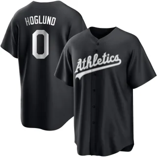 Youth Replica Black/White Gunnar Hoglund Oakland Athletics Jersey