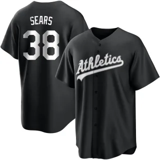 Youth Replica Black/White JP Sears Oakland Athletics Jersey