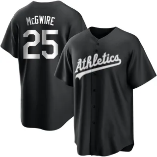 Youth Replica Black/White Mark McGwire Oakland Athletics Jersey