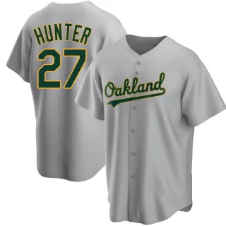 Youth Replica Gray Catfish Hunter Oakland Athletics Road Jersey