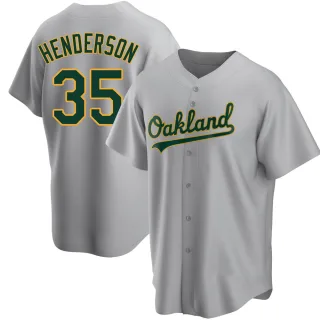 Youth Replica Gray Rickey Henderson Oakland Athletics Road Jersey